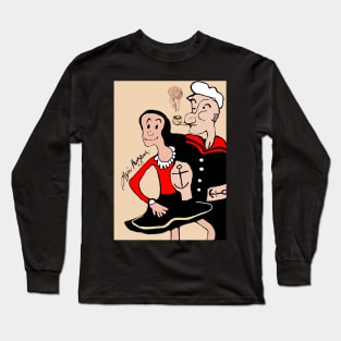 Popeye the sailor man and Olive Oyl Long Sleeve T-Shirt